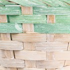 Корзина плетеная 19х9/34 см, зеленый, бамбук - Фото 4