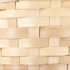 Корзина плетеная, 26х12/30 см, желтый, бамбук - Фото 5