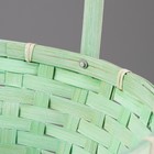 Корзина плетеная, 26х12/30 см, натуральный, бамбук - Фото 3