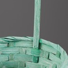 Набор корзин плетеных, 16x10/32, 18x10/34, 21x10/36, см, бирюзовый, бамбук 9352424 - фото 14100244