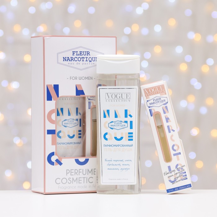 Подарочный набор косметики женский Fleur Narcotique, гель для душа 250 мл, парфюмерная вода 30 мл - Фото 1