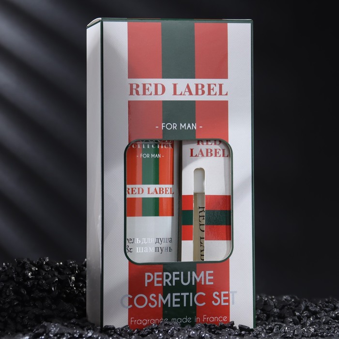 Подарочный набор мужской Red Label, гель для душа 250 мл, парфюмерная вода, 30 мл - фото 1910505762