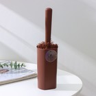 Щётка для удаления пыли Доляна «Антистатик», 29 см, с подставкой на присоске, микрофибра, коричневая - Фото 5