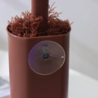 Щётка для удаления пыли Доляна «Антистатик», 29 см, с подставкой на присоске, микрофибра, коричневая - Фото 6