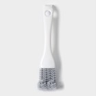 Щётка для чистки посуды и решёток-гриль Raccoon, 17×4 см, цвет белый - Фото 2