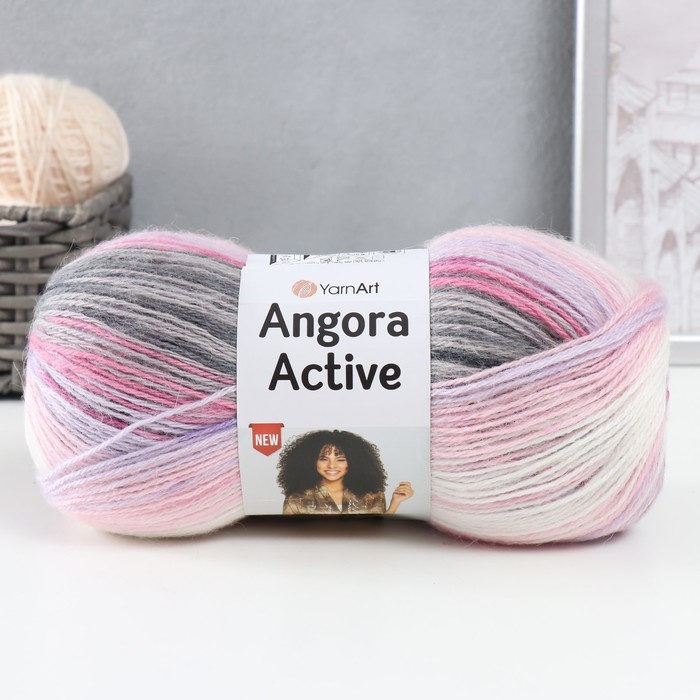 

Пряжа "Angora Active" 20% шерсть, 80% акрил 500м/100гр (848 персик-роз-сирень)