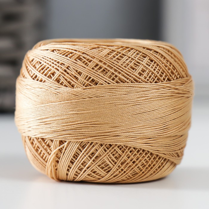 Пряжа "Canarias" 100% мерсериз. хлопок 203м/20г (5529 золото-беж)