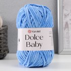 Пряжа "Dolce Baby" 100% микрополиэстер 85м/50 гр (777 тёмн.голубой) - фото 2419353