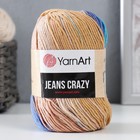 Пряжа "Jeans crazy" 55% хлопок, 45% акрил 160м/50гр (8207 голуб-джинс) - фото 1282765