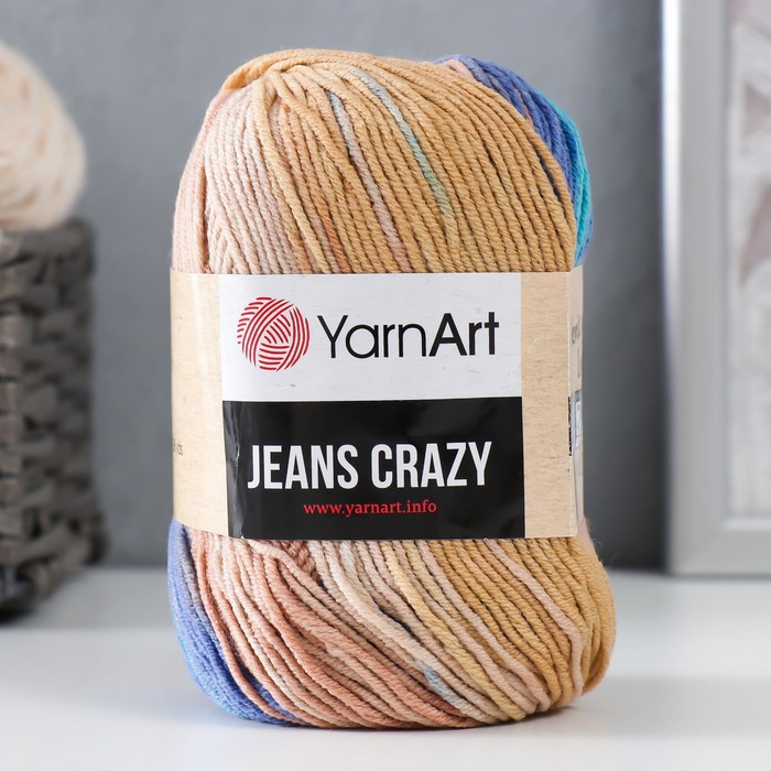 Пряжа "Jeans crazy" 55% хлопок, 45% акрил 160м/50гр (8207 голуб-джинс) - Фото 1