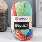 Пряжа "Jeans crazy" 55% хлопок, 45% акрил 160м/50гр (8209 синий-салат) 9343819 - фото 10093864