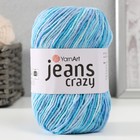 Пряжа "Jeans crazy" 55% хлопок, 45% акрил 160м/50гр (8212 голубой-серый) - Фото 5