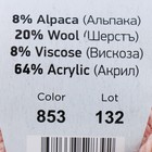 Пряжа "Milano"  8%альпака, 20%шерсть, 8%вискоза, 64%акрил 130м/50гр (853 само) - фото 32190146