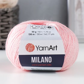 Пряжа "Milano"  8%альпака, 20%шерсть, 8%вискоза, 64%акрил 130м/50гр (859 розовый)