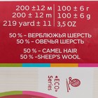 Пряжа "Верблюжья шерсть" 50% вербл. шерсть,50% овечья шерсть  200м/100гр (43 Суровый лён) - Фото 4