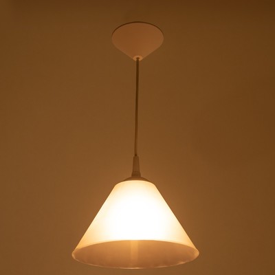 Подвес «Конус» BR 00262, 1×15 Вт, Е27, бело-дымчатый, 25×25×15 см