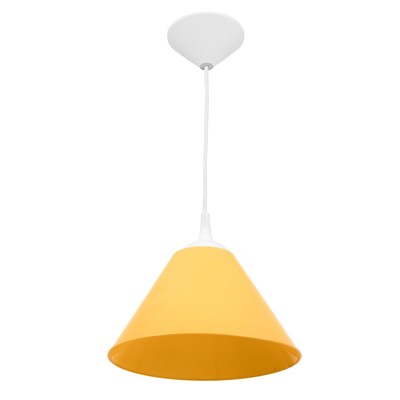 Подвес "Конус" 1х15Вт Е27 МОДЕЛЬ: BR 00263 белый/желтый 25х25х15см