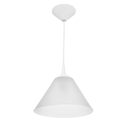 Подвес «Конус» 1×15 Вт Е27 МОДЕЛЬ: BR=00266 белый/прозрачный 25×25×15 см