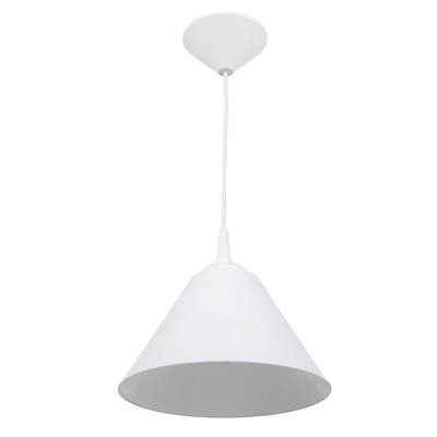Подвес «Конус» 1×15 Вт Е27 МОДЕЛЬ: BR=00267 белый 25×25×15 см