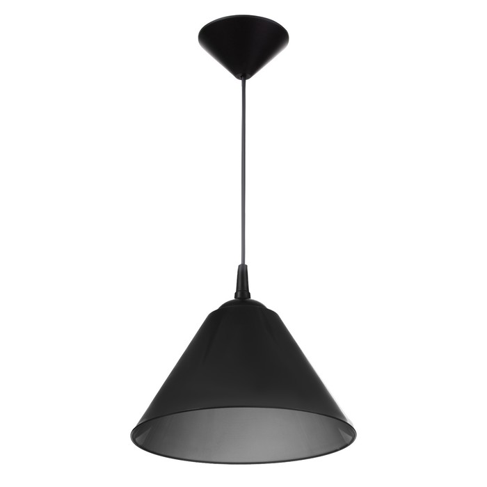 Подвес «Конус» BR 00268, 1×15 Вт, Е27, чёрный/дымчатый, 25×25×15 см - Фото 1