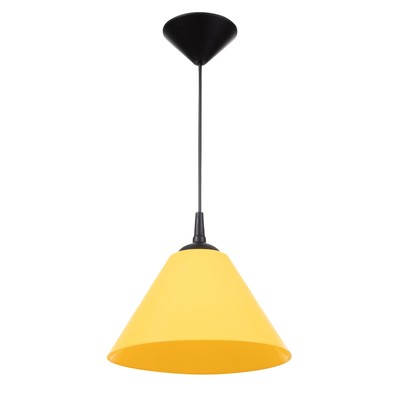 Подвес на потолок BayerLux «Конус», 1×15 Вт, Е27, черный/желтый, 25×25×15 см