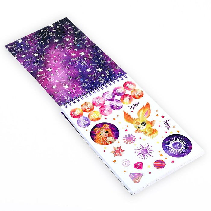 Блокнот для творчества Neo Stars с наклейками и переводными тату «Солнце» - фото 1885504754
