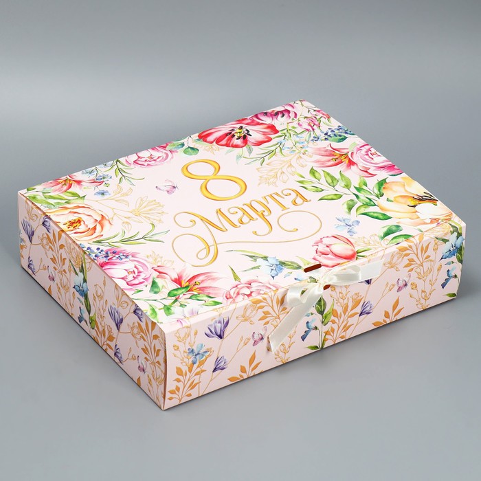 Коробка подарочная, упаковка, «8 марта», 31 х 24.5 х 8 см