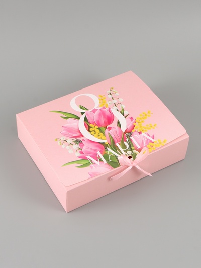 Коробка подарочная, упаковка, «С 8 марта», 31×24.5×8 см