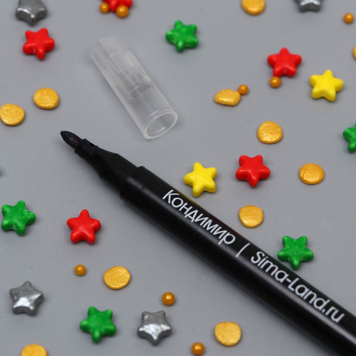 Фломастер пищевой, черный, 1 шт. - Фото 1