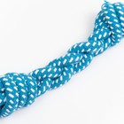 Игрушка канатная "Трио", 40-50 г, до 20 см, бирюзовая - фото 21895125