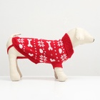 Свитер «Косточки-снежинки», размер 8 (ДС 20-23, ОГ 25-32, ОШ 16-19 см), красный - Фото 3