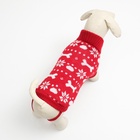 Свитер «Косточки-снежинки», размер 8 (ДС 20-23, ОГ 25-32, ОШ 16-19 см), красный - Фото 4