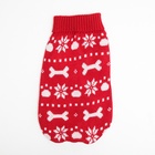 Свитер «Косточки-снежинки», размер 8 (ДС 20-23, ОГ 25-32, ОШ 16-19 см), красный - Фото 8