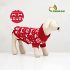 Свитер «Косточки-снежинки», размер 14 (ДС 32-35, ОГ 35-45, ОШ 22-26 см), красный - Фото 2