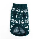 Свитер "Косточки-снежинки", размер 6 (ДС 17-20, ОГ 22-28, ОШ 14-16 см), зелёный - Фото 6