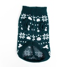 Свитер «Косточки-снежинки», размер 14 (ДС 32-35, ОГ 35-45, ОШ 22-26 см), зелёный - Фото 7