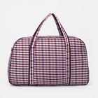 Сумка дорожная на молнии, наружный карман, длинный ремень, цвет красный/белый - фото 25554572