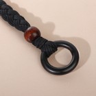 Ручки для сумки, 2 шт, вощёный шнур/дерево, 48 × 2 см, цвет чёрный - фото 7316656