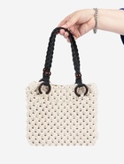 Ручки для сумки, 2 шт., вощёный шнур/дерево, 48×2 см, чёрные 9176938