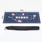 Сукно для покера, прорезиненное, 120×60 см, толщина 3 мм, синее - Фото 2