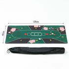 Сукно для покера, прорезиненное, 120 х 60 см, толщина 3 мм, зеленое - фото 4390463