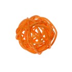 Шар декоративный из лианы, набор 5 шт., размер 1 шт. — 3 см, цвет оранжевый - Фото 3