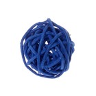 Шар декоративный из лианы, набор 5 шт., размер 1 шт. — 3 см, цвет голубой - Фото 3