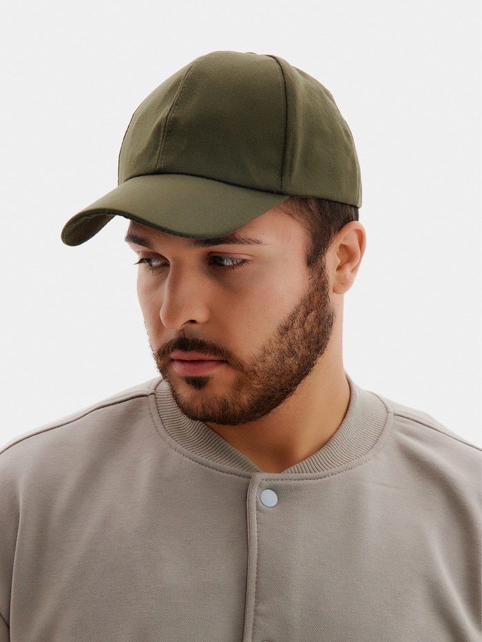 Бейсболка мужская однотонная MINAKU, размер 58, зелёная - Фото 1