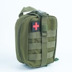 Аптечка тактическая-подсумок, отрывная, 15×20 см, зелёная - Фото 1