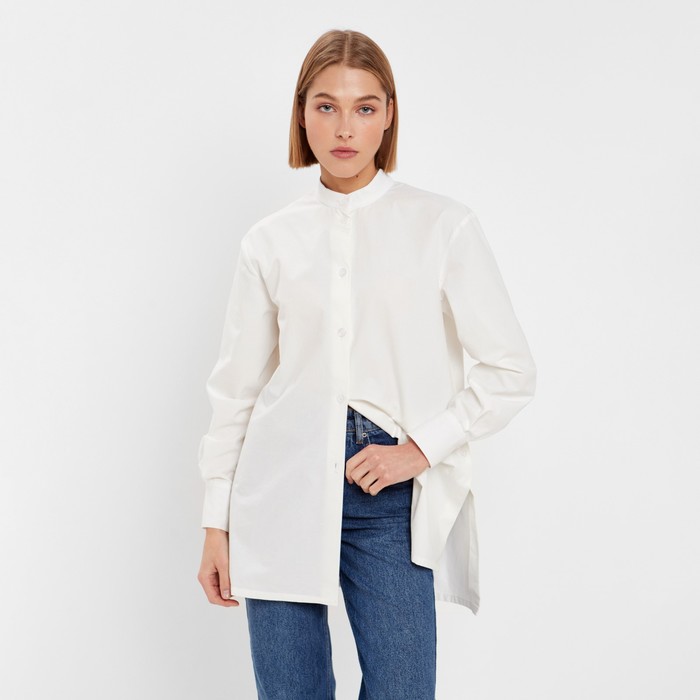 Рубашка женская MINAKU: Casual Collection цвет белый, р-р 44