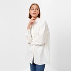 Рубашка женская MINAKU: Casual Collection цвет белый, р-р 48 - Фото 4