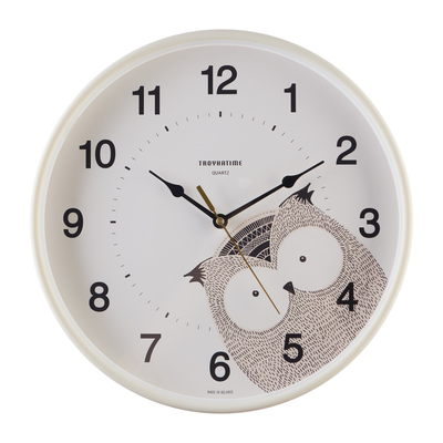 Часы настенные интерьерные «Сова», d=30.5 см, плавный ход