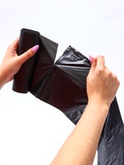 Мешки для мусора в рулоне "UPAK LAND" 120 л ,черные, ПНД,толщина 12 мкм, 67 х 105 см. 10 шт. - Фото 4