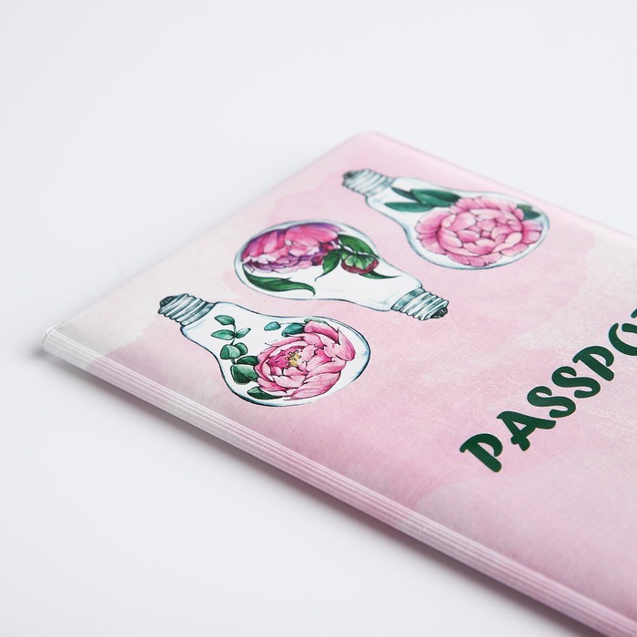 Обложка для паспорта, цвет розовый - фото 1926546900